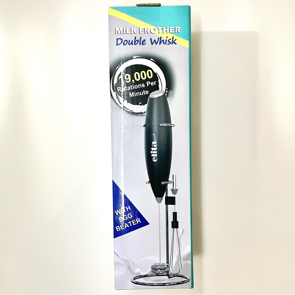 NEW 2-in-1 Milk Frother and Egg Beater w/ Stand